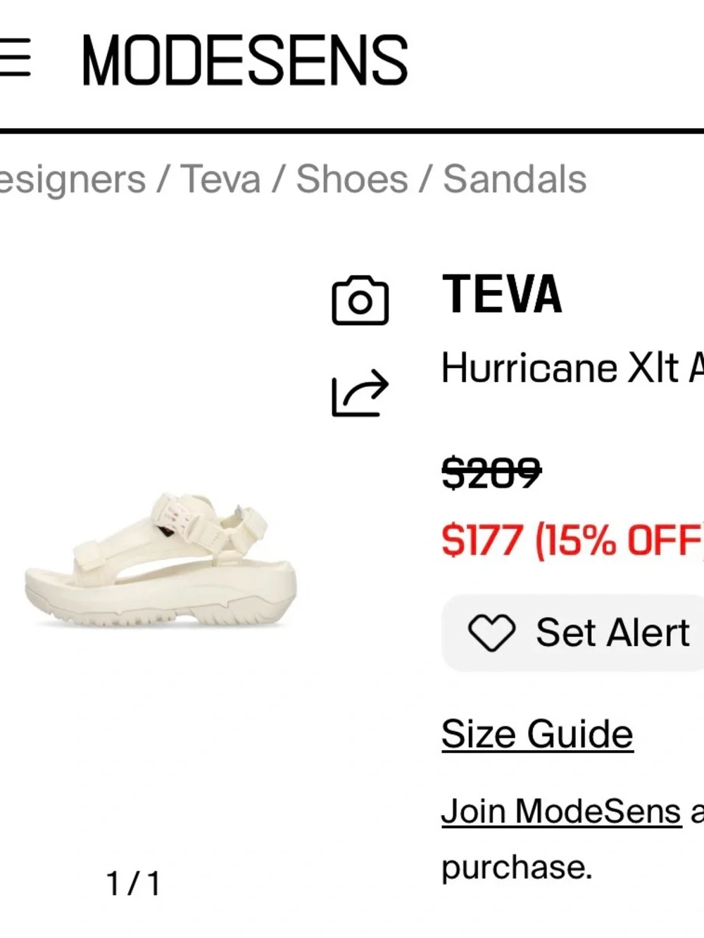 Teva Cream Platform Sport Sandal with Adjustable Straps Size 10 Price $80 NWT